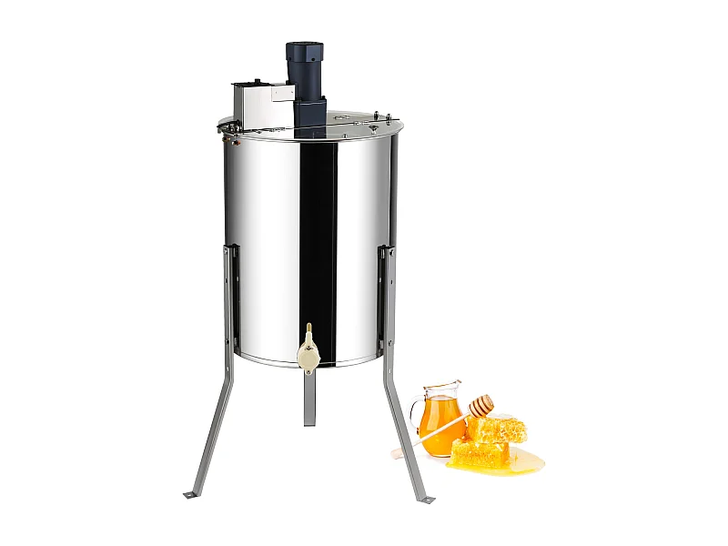 Extracteur de Miel SucceBuy Électrique, Cadres 4/8, Équipement Apicole en Acier Inoxydable