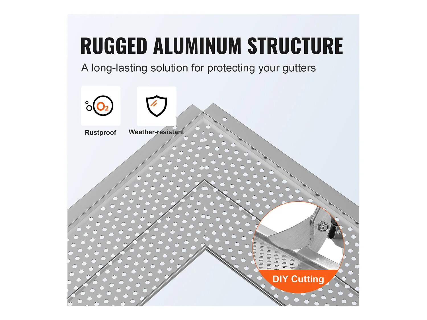 Protège-Gouttière SucceBuy Protège-Gouttière 12,7 cm de Large, 31,8 m de Long, Maille pour la Protection des Feuilles