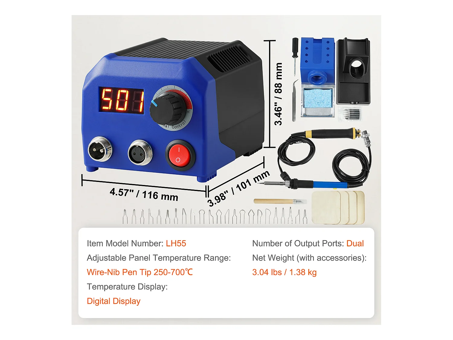Kit de Pyrogravure SucceBuy, 250~700°C, Stylos de Pyrogravure Doubles avec 23 Pointes Métalliques et 5 Pointes