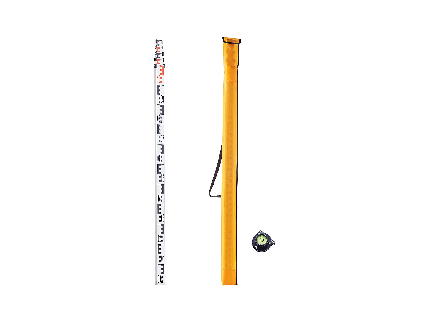 Cana de Medição Telescópica SucceBuy 5M, Escala CM/MM, Nível de Bolha e Bolsa de Transporte