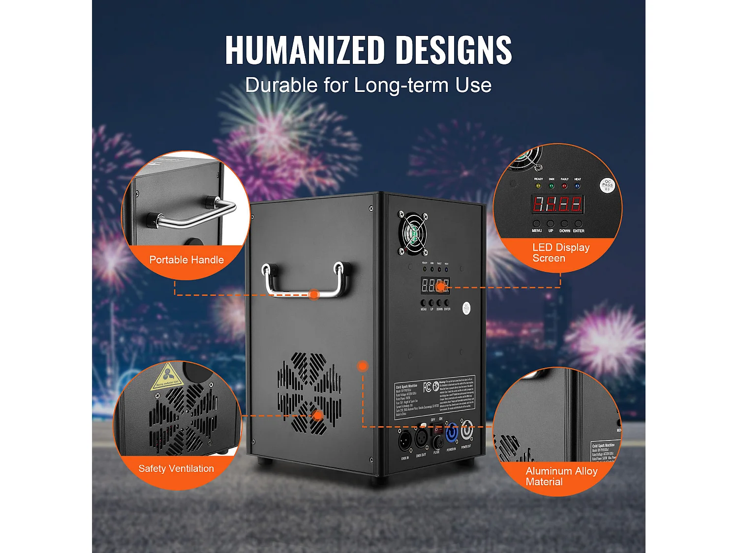 Machine à Étincelles Froides SucceBuy 700 W, 2 à 5 m pour DJ et Événements de Mariage