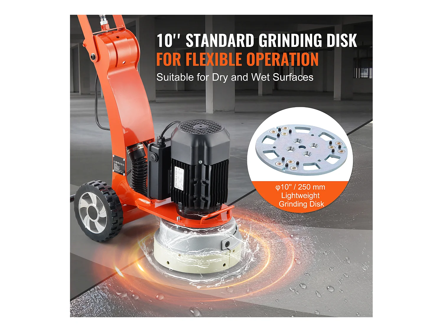 Foreuse à Béton SucceBuy 25.4 Cm à Conducteur Marchant 3,0 CV Réglable