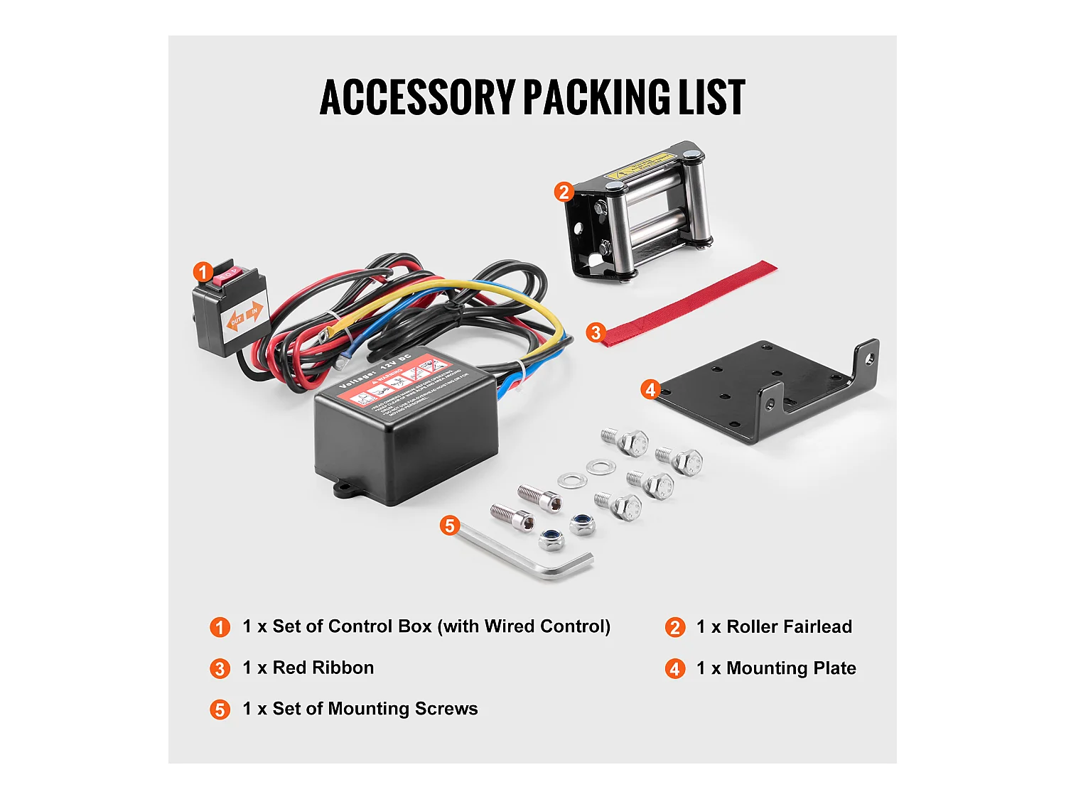Treuil Électrique SucceBuy 3000 lb, VTT/UTV, Câble en Acier, Étanchéité IP55, Commande Filiaire