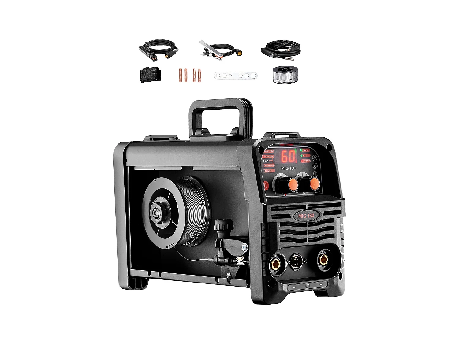 Saldatrice MIG SucceBuy - Soluzione di Saldatura Polivalente 130 A, Questa Macchina Portatile 3 in 1 Permette la Saldatura MIG a Filo Animato