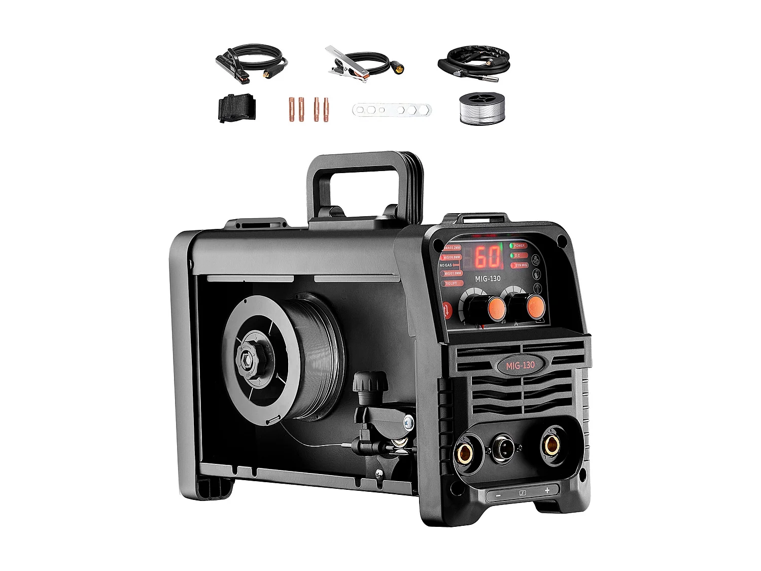 Máquina de Soldar MIG SucceBuy - Solución de Soldadura Versátil 130 A, Esta Máquina Portátil 3 en 1 Permite Soldadura MIG con Alambre Flux