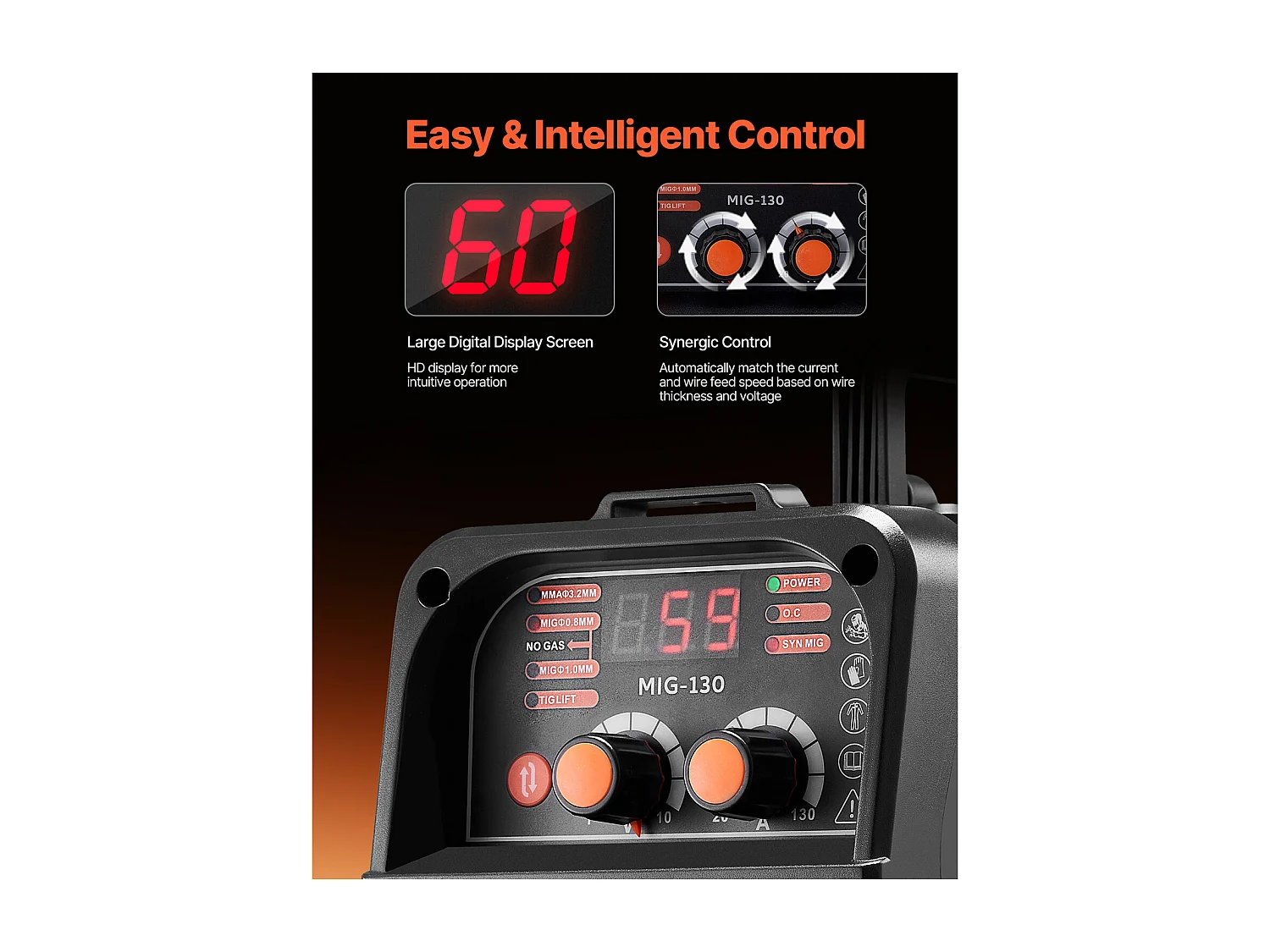 Máquina de Soldar MIG SucceBuy - Solución de Soldadura Versátil 130 A, Esta Máquina Portátil 3 en 1 Permite Soldadura MIG con Alambre Flux