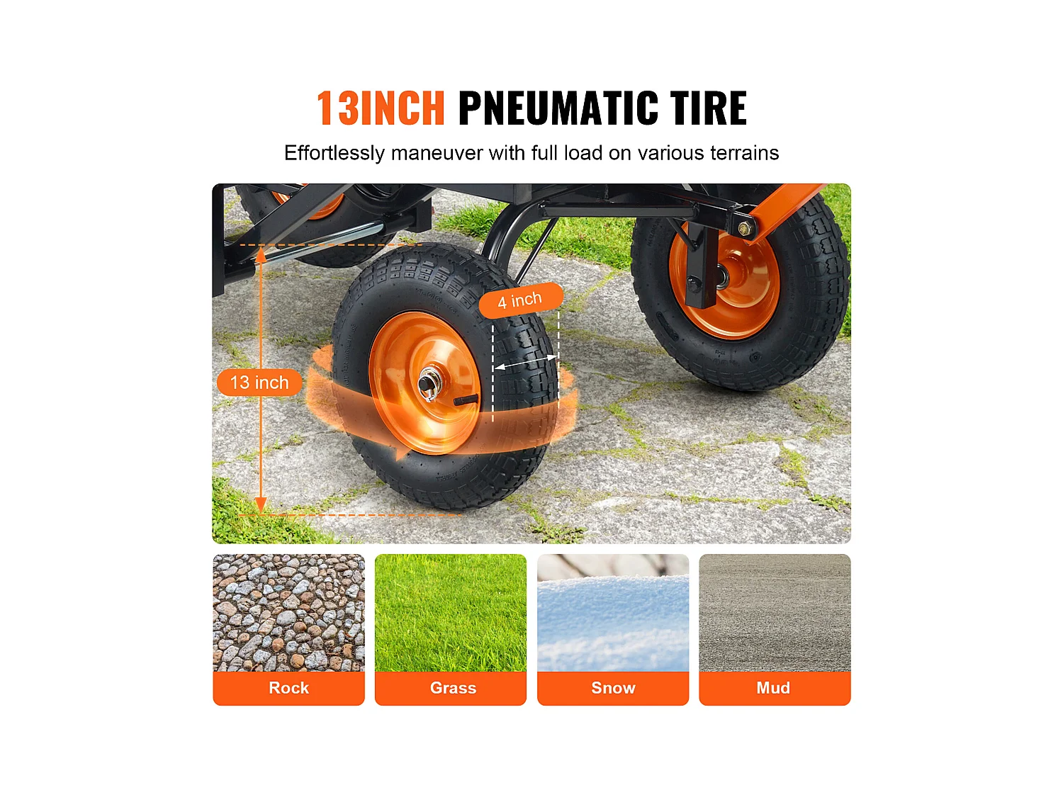 Carrello Ribaltabile da Giardino Poly SucceBuy Poly - Carrello da Giardino per Impieghi Gravosi, 6,48 piedi Cubi, 1200 libbre