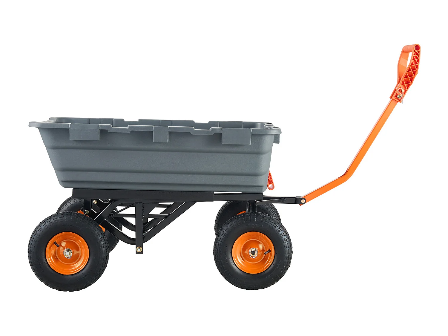 Chariot à Déchets de Jardin SucceBuy Poly - Chariot de Jardin Robuste, 6,48 piedsCubes, 1 200 lb