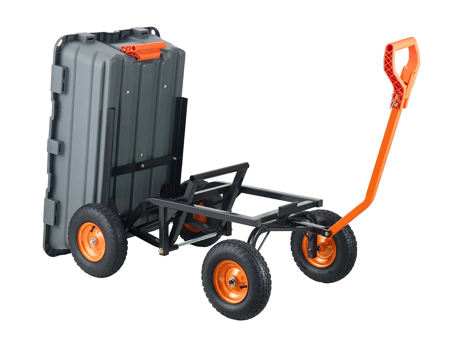 Chariot à Déchets de Jardin SucceBuy Poly - Chariot de Jardin Robuste, 6,48 piedsCubes, 1 200 lb