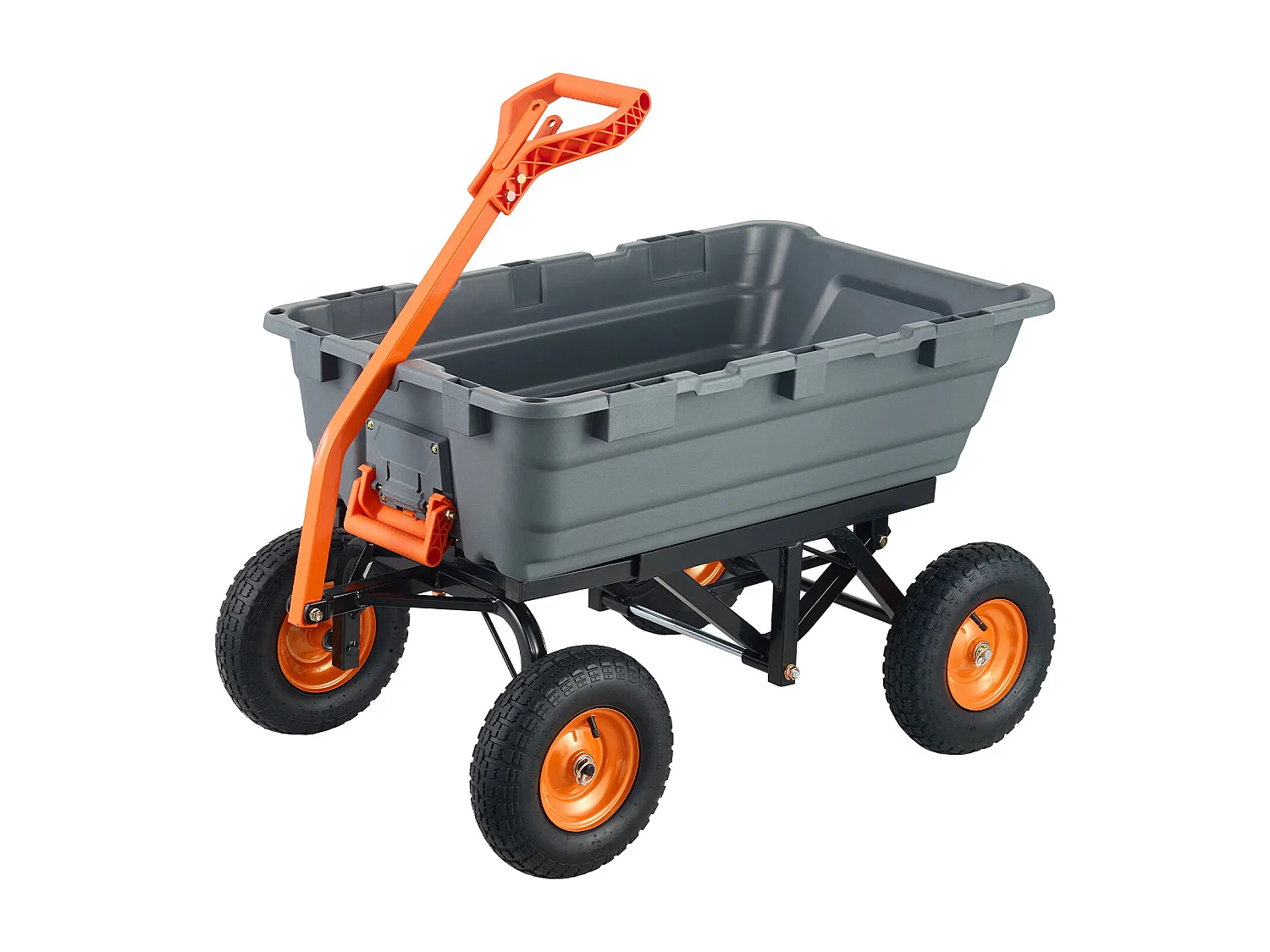 Chariot à Déchets de Jardin SucceBuy Poly - Chariot de Jardin Robuste, 6,48 piedsCubes, 1 200 lb