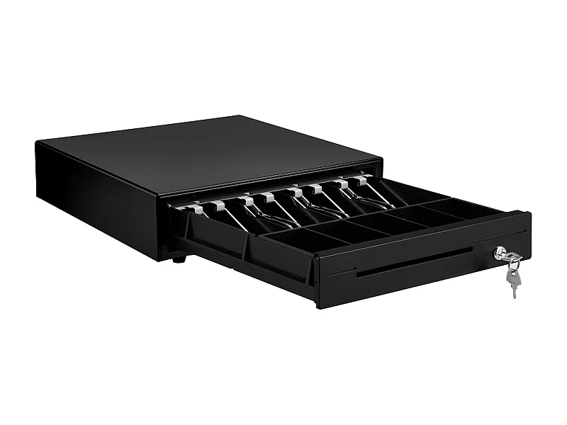 Compteuse de Billets SucceBuy 33cm pour Système de Point de Vente, 3 Méthodes de Déverrouillage, RJ11/RJ12