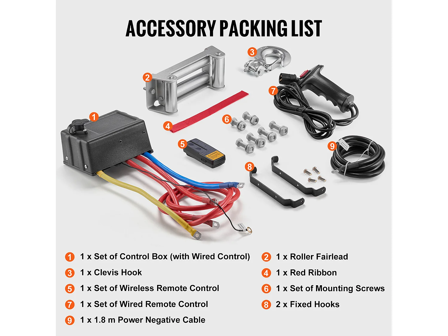 Camión con Cabrestante Eléctrico SucceBuy, con Capacidad de 18 000 lb, con Cable de Acero, Resistente al Agua IP65 y Equipado con Control Remoto