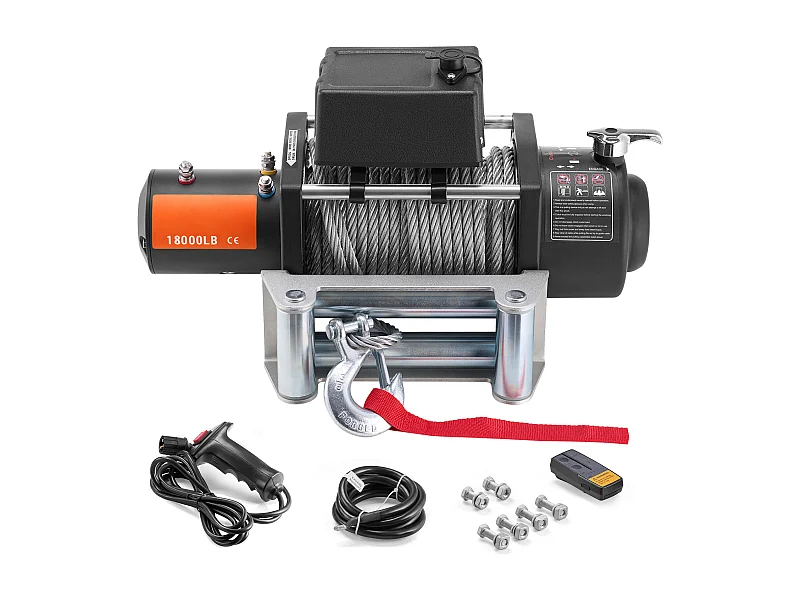 Camion à Treuil Électrique SucceBuy, D'une Capacité de 18 000 lb, Utilisant un Câble en Acier, Étanche IP65 et Équipé d'une Télécommande