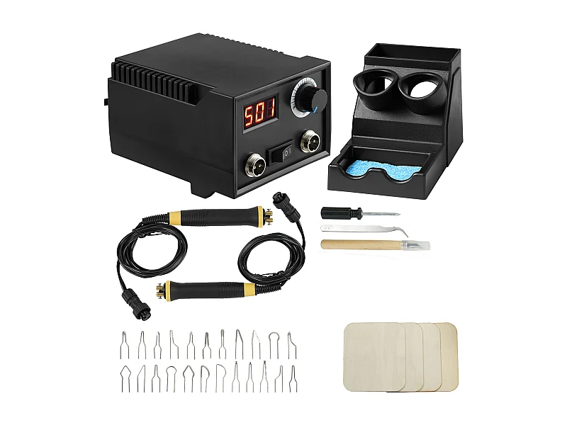 Kit de Pirograbado SucceBuy, Ajustable a 200-700 °C, dos Bolígrafos de Pirograbado, 23 Puntas