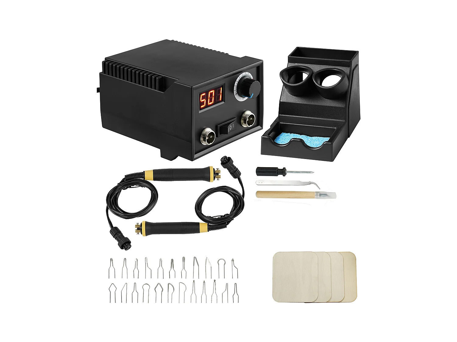 Zestaw do Pirografii SucceBuy, 200-700°C, Regulowany, Podwójne Pisaki Pirograficzne, 23 Końcówki