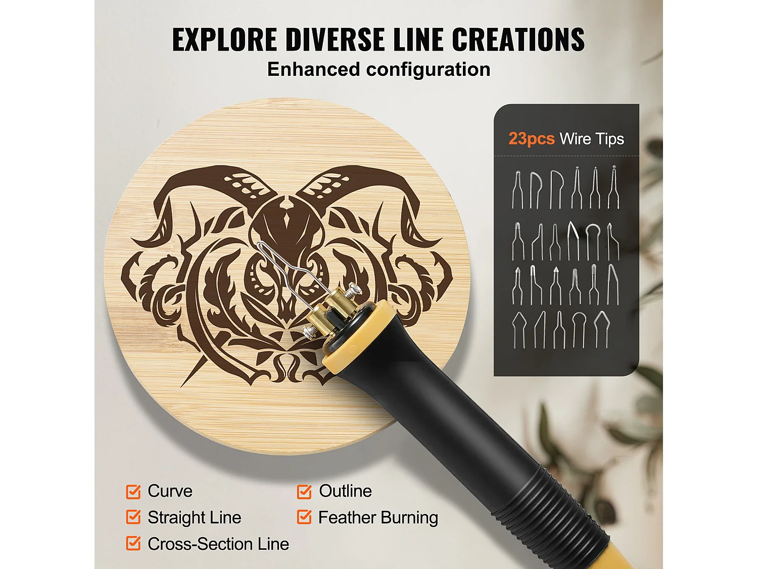 Zestaw do Pirografii SucceBuy, 200-700°C, Regulowany, Podwójne Pisaki Pirograficzne, 23 Końcówki