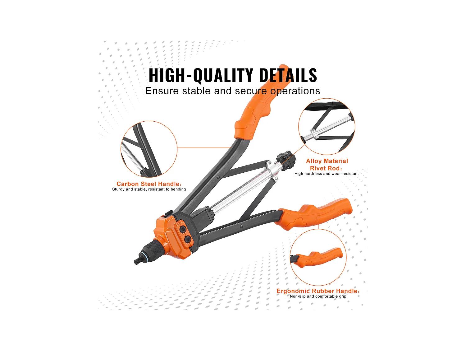 Ensemble D'outils SucceBuy pour Écrous à Rivets de 40.6 Cm, 13 Mandrins et 186 Écrous à Rivets