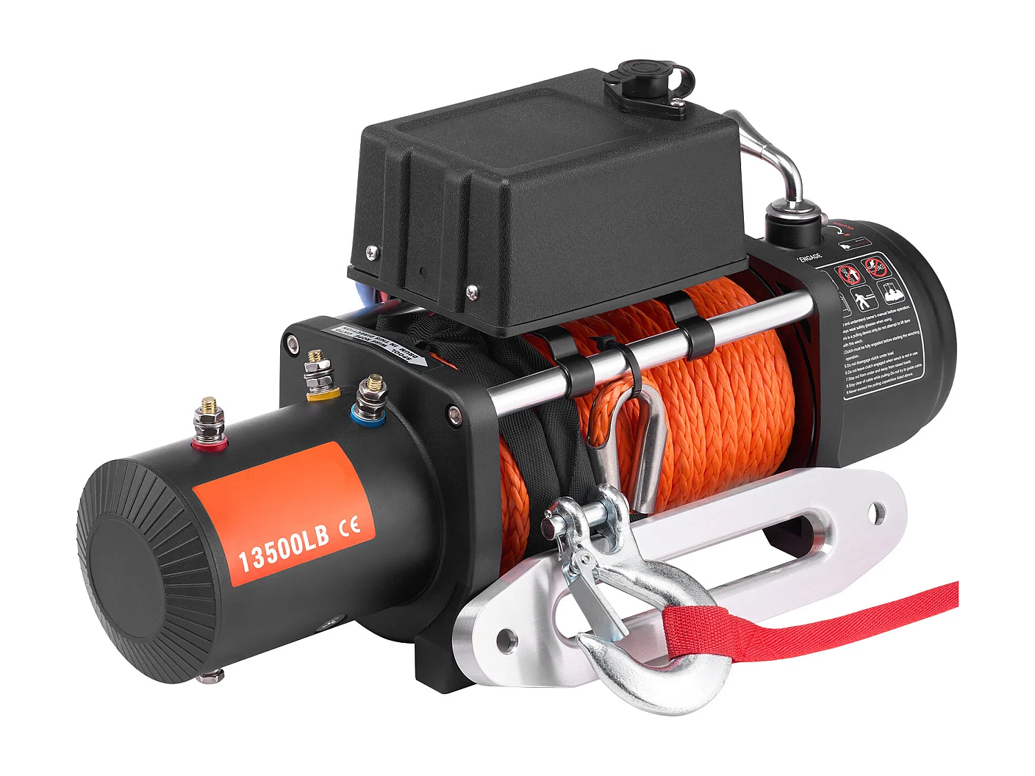 Camion à Treuil Électrique SucceBuy, D'une Capacité de 13 500 lb, Utilisant une Corde Synthétique, Étanche et avec Télécommande