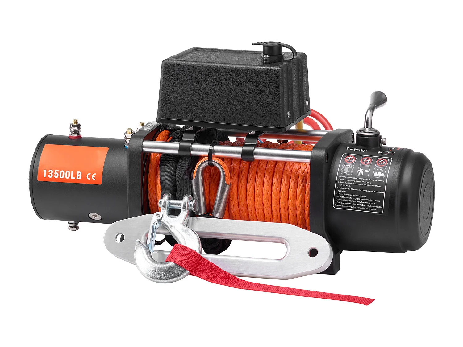 Camion à Treuil Électrique SucceBuy, D'une Capacité de 13 500 lb, Utilisant une Corde Synthétique, Étanche et avec Télécommande