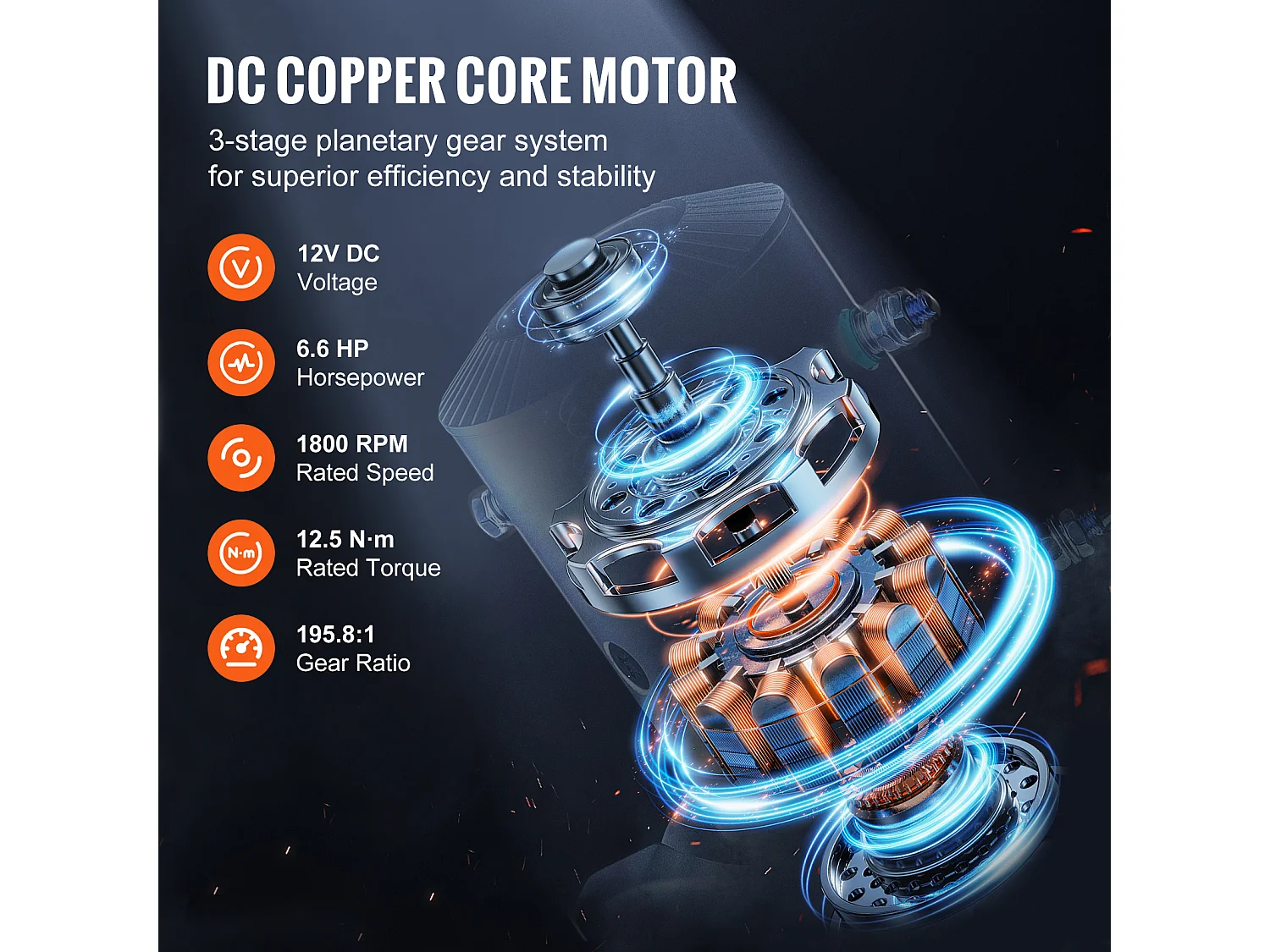 Camion à Treuil Électrique SucceBuy, D'une Capacité de 13 500 lb, Utilisant une Corde Synthétique, Étanche et avec Télécommande