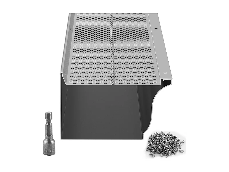 Protezione per Grondaia SucceBuy, Larghezza 12.7cm, Lunghezza 63.4m, Copertura in Rete per Foglie