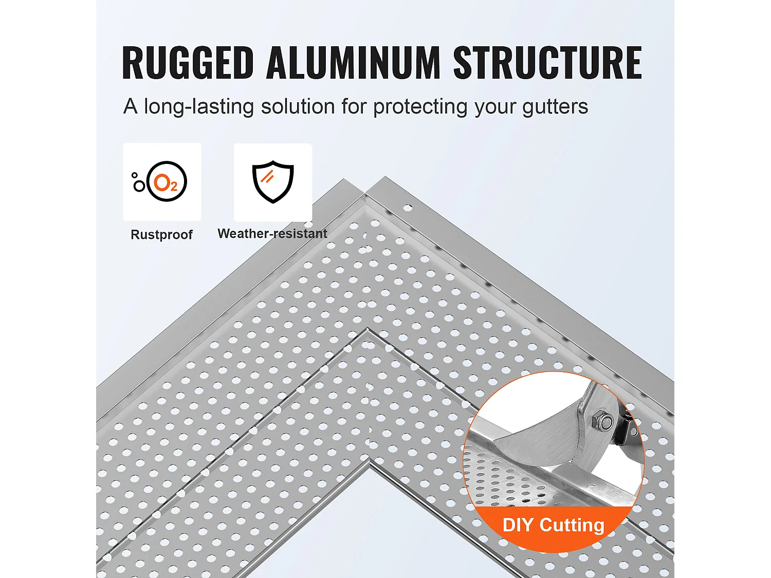 Protège-Gouttière SucceBuy Gutter Guard 12.7cm de Large, Longueur de 63.4m, Couverture en Maille pour Feuilles