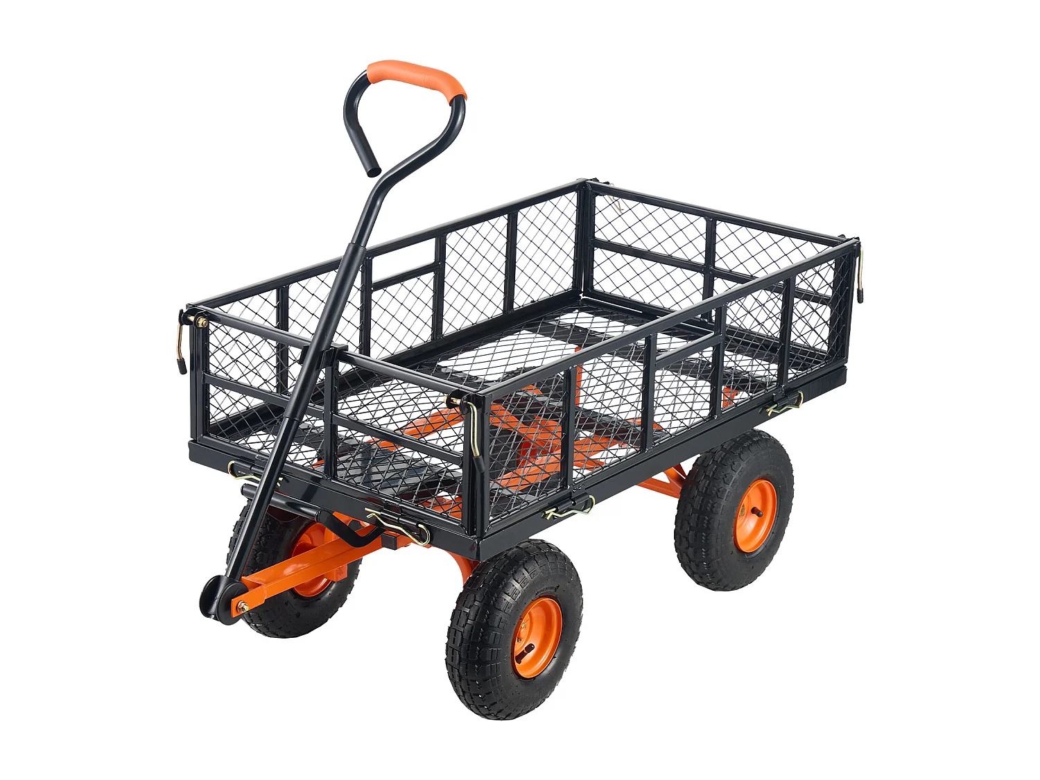 Chariot à Benne Basculante SucceBuy de Jardin – Chariot de Jardin en Métal Robuste, Capacité de 880 lb