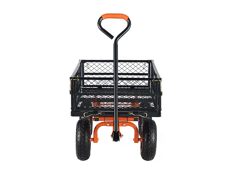 Chariot à Benne Basculante SucceBuy de Jardin – Chariot de Jardin en Métal Robuste, Capacité de 880 lb