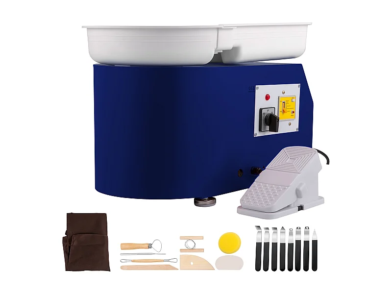 Töpferscheibe SucceBuy, 28 cm, Keramik mit Fußpedal, Bildhauerwerkzeuge, Blau