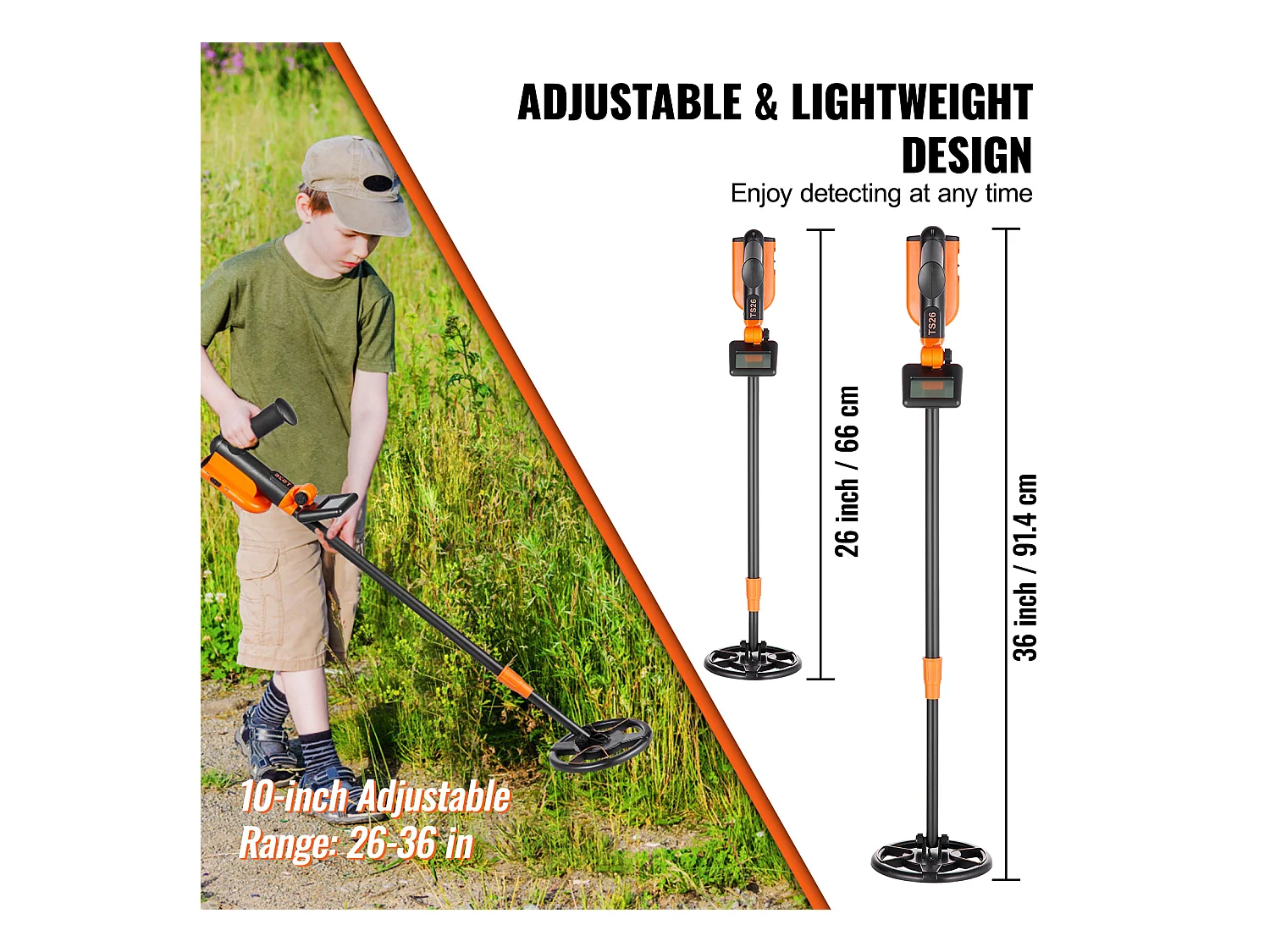 Détecteur de Métaux SucceBuy 15.24 cm pour Enfants, Détecteur d'Or Professionnel, Étanchéité IP68