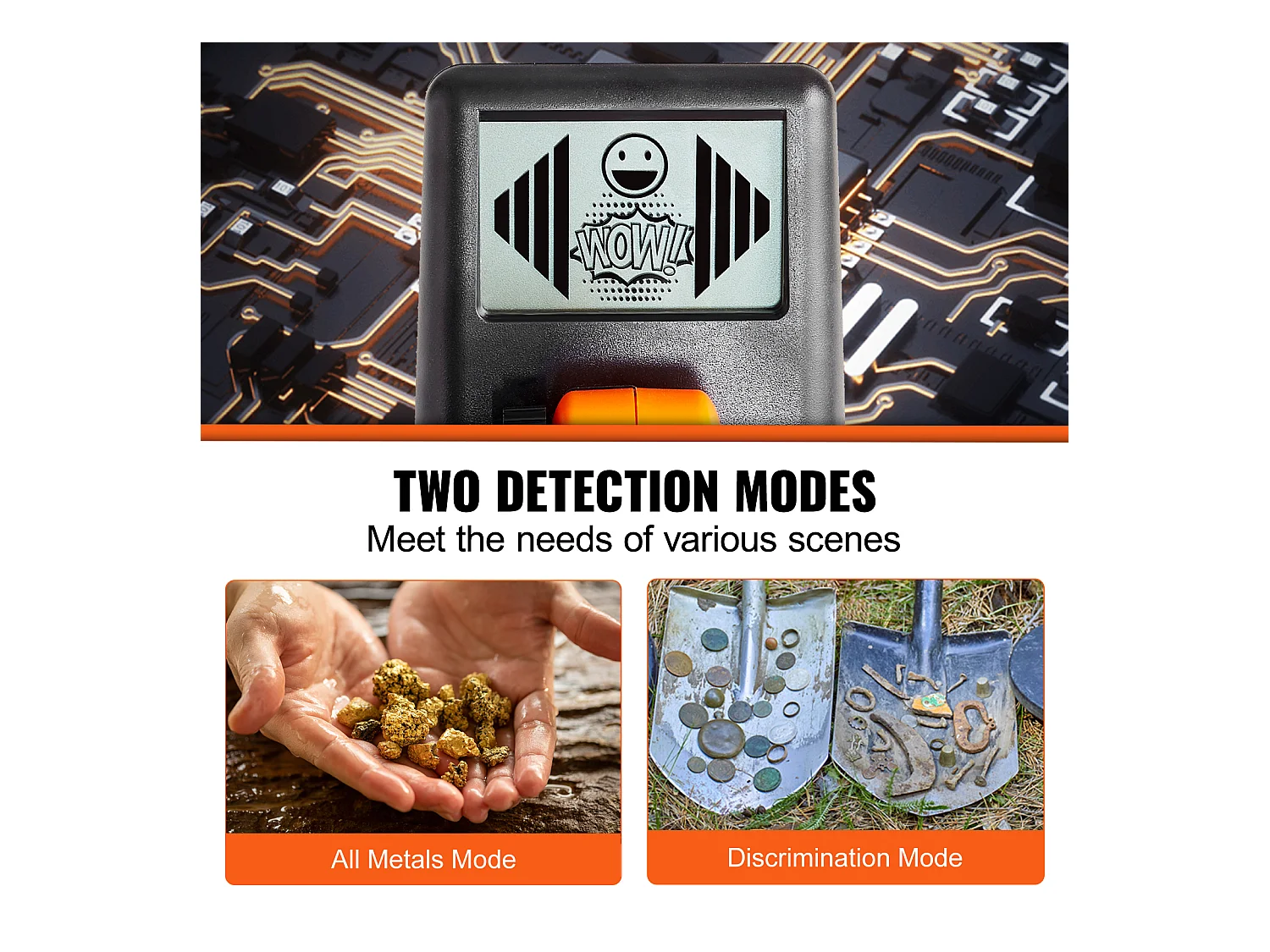 Détecteur de Métaux SucceBuy 15.24 cm pour Enfants, Détecteur d'Or Professionnel, Étanchéité IP68