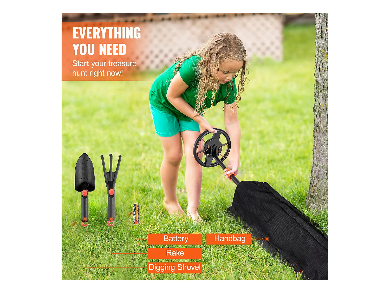 Détecteur de Métaux SucceBuy 15.24 cm pour Enfants, Détecteur d'Or Professionnel, Étanchéité IP68