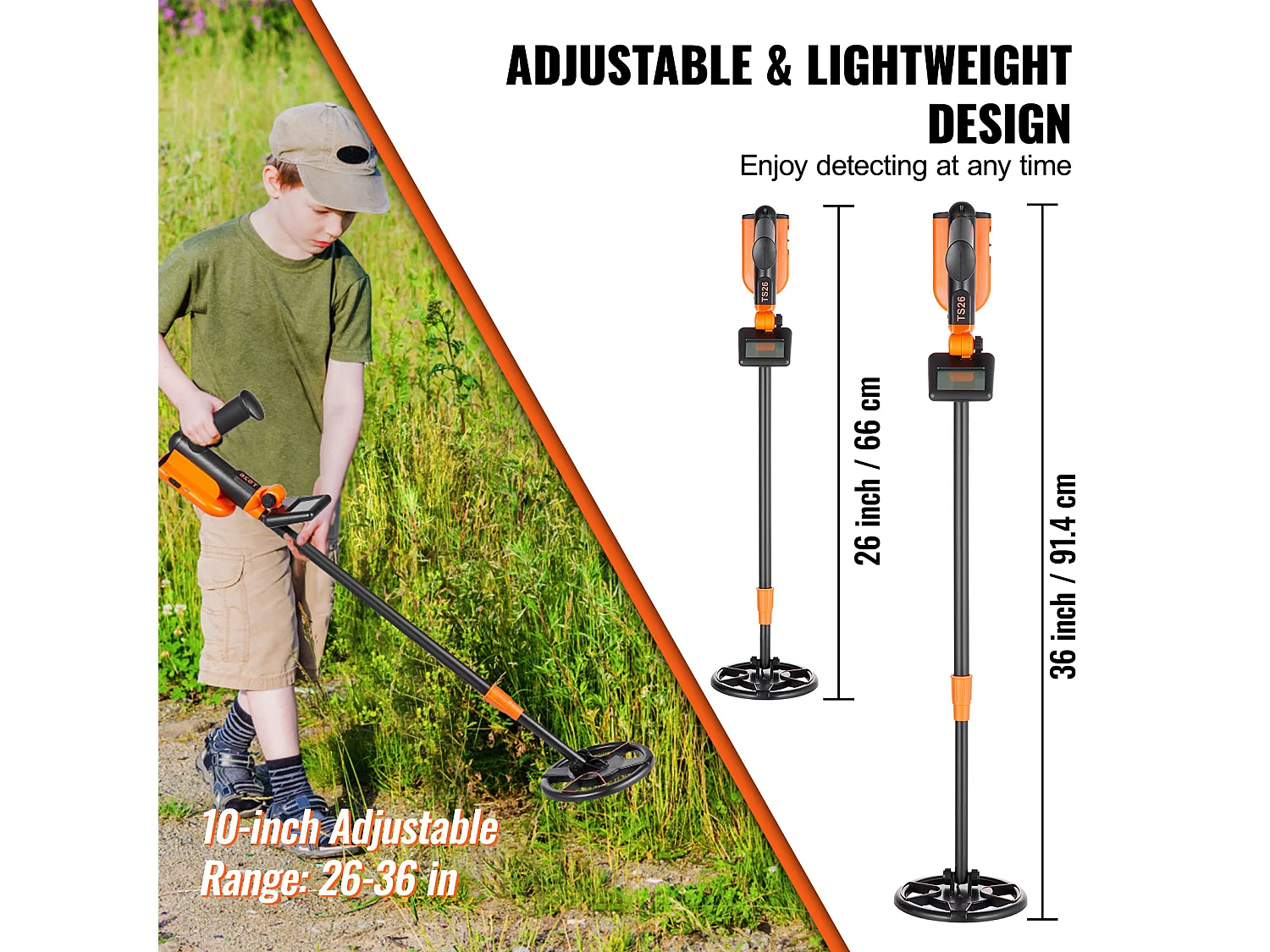 Détecteur de Métaux SucceBuy 15.24 cm pour Enfants, Détecteur d'Or Professionnel, Étanchéité IP68