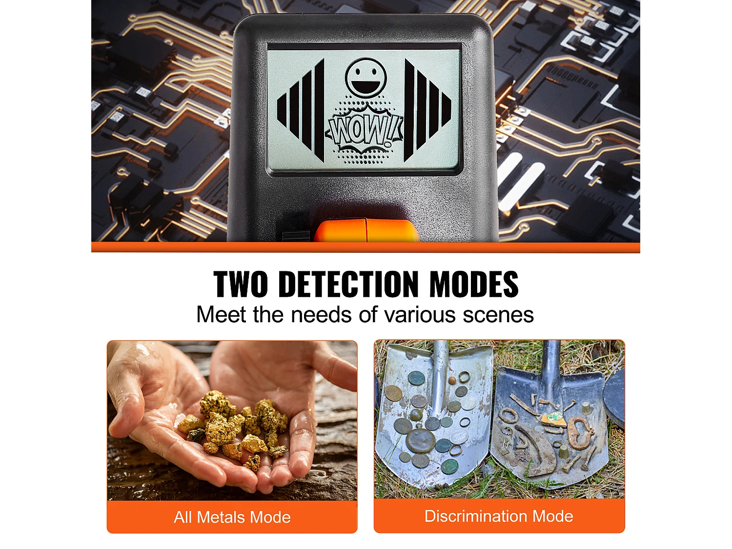 Détecteur de Métaux SucceBuy 15.24 cm pour Enfants, Détecteur d'Or Professionnel, Étanchéité IP68