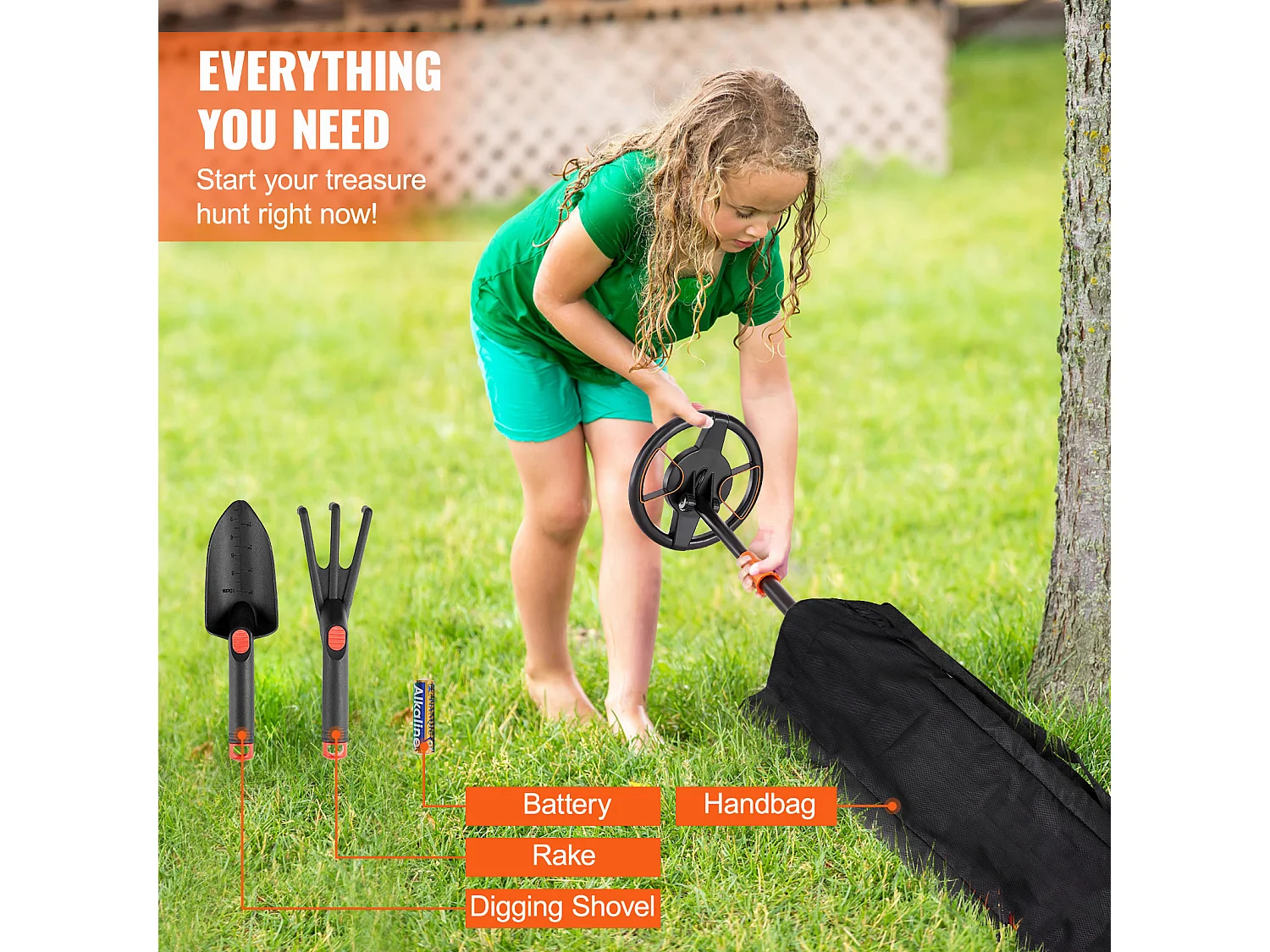 Détecteur de Métaux SucceBuy 15.24 cm pour Enfants, Détecteur d'Or Professionnel, Étanchéité IP68