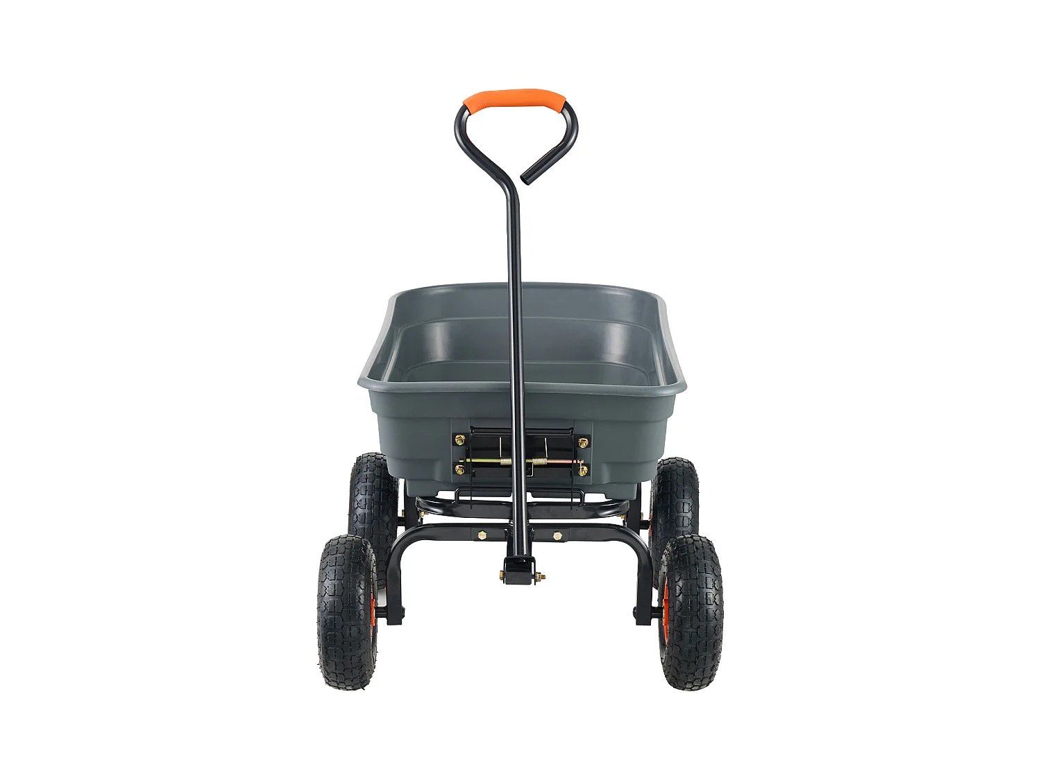 Chariot à Benne Basculante SucceBuy Poly Garden Dump Cart - Chariot de Jardin Robuste, 6,48 pieds Cubes, 1 200 lb