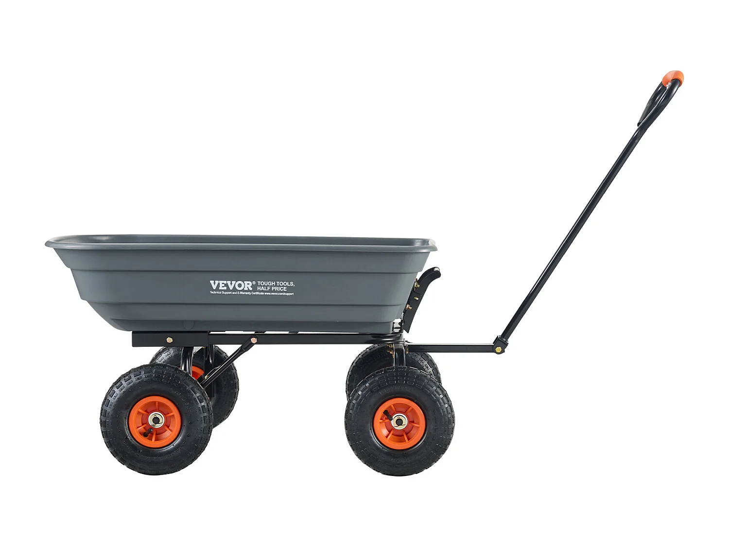 Poly Garden Dump Cart SucceBuy - Robuster Gartenwagen, 6,48 Kubikfuß, 1200 lbs