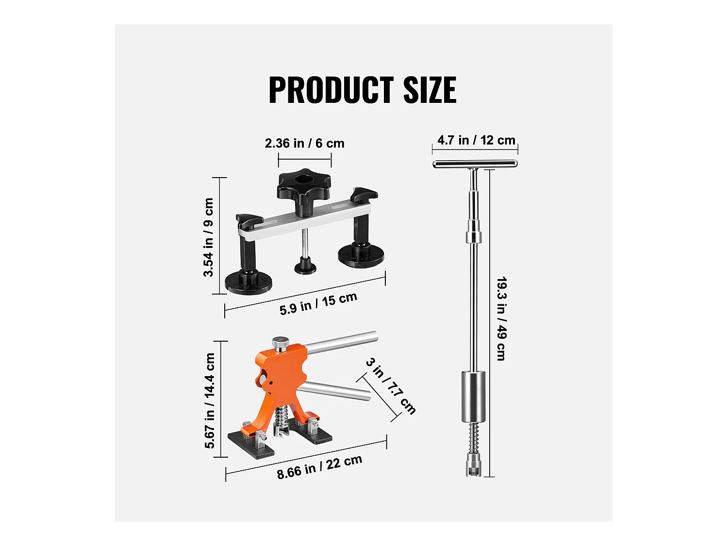 Outil de Débosselage SucceBuy Outil de Débosselage de Voiture | Débosselage sans Peinture | Kit de Réparation de Véhicule