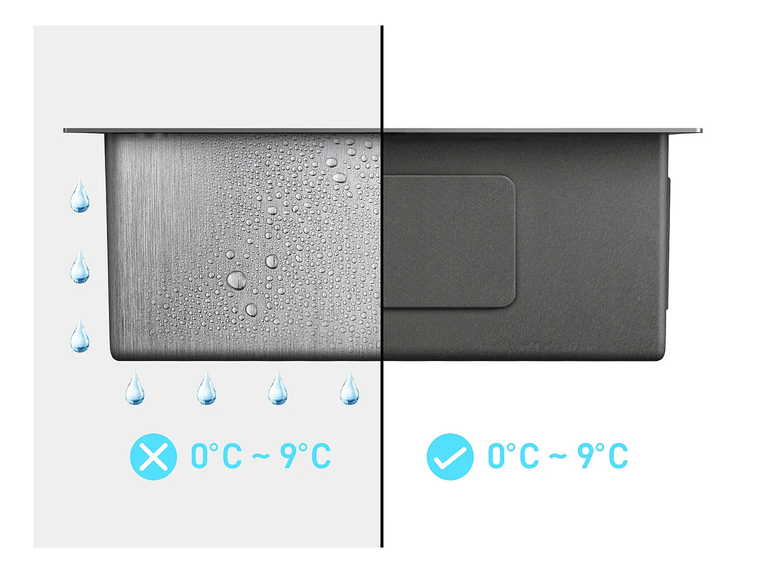 Ensemble évier 76x45 cm SOELA + robinet ROFILA en acier inoxydable - Gris