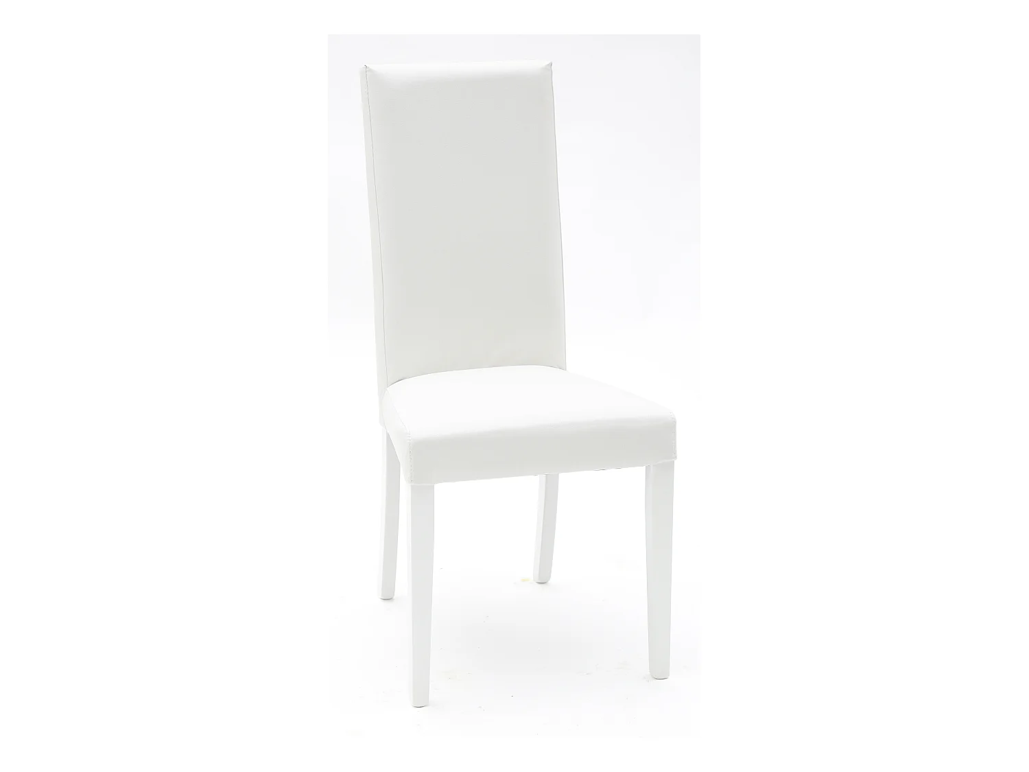 Lot de 2 chaises en simili cuir blanc - PALMARIA