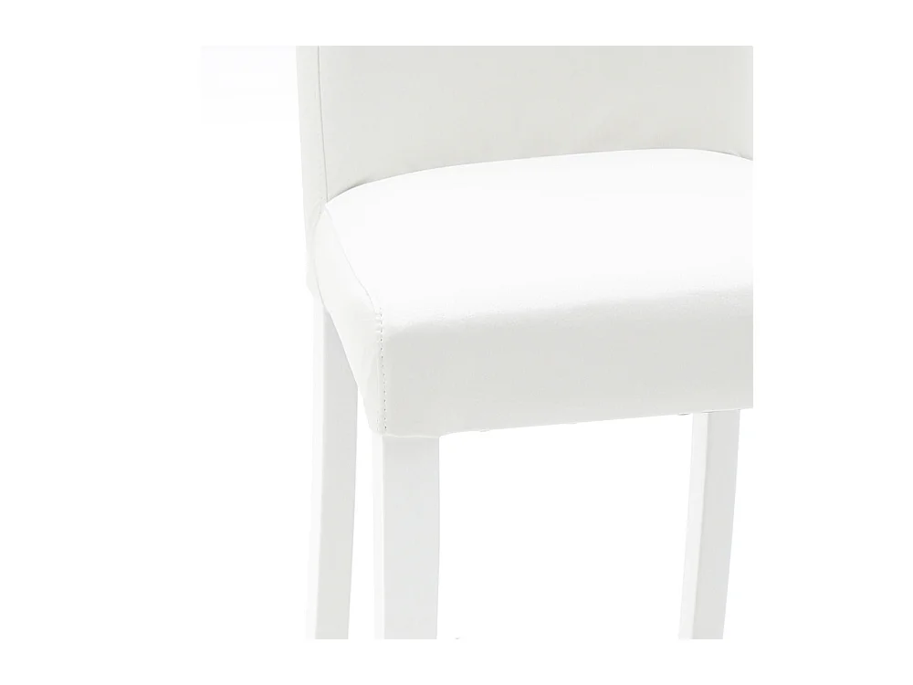 Lot de 2 chaises en simili cuir blanc - PALMARIA