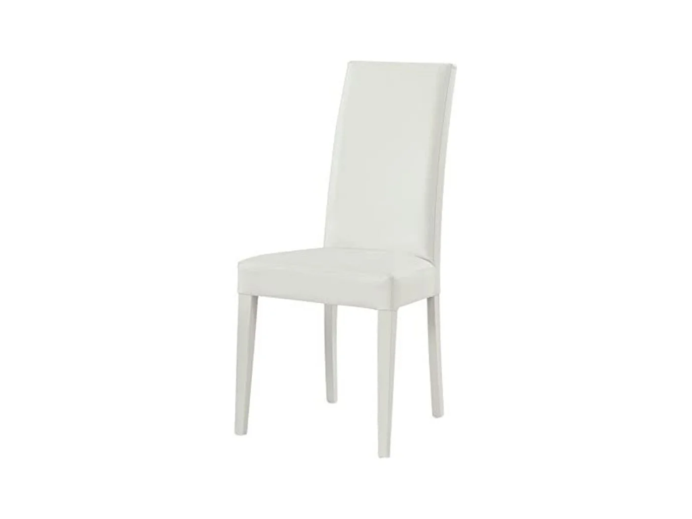 Lot de 2 chaises en simili cuir blanc - PALMARIA