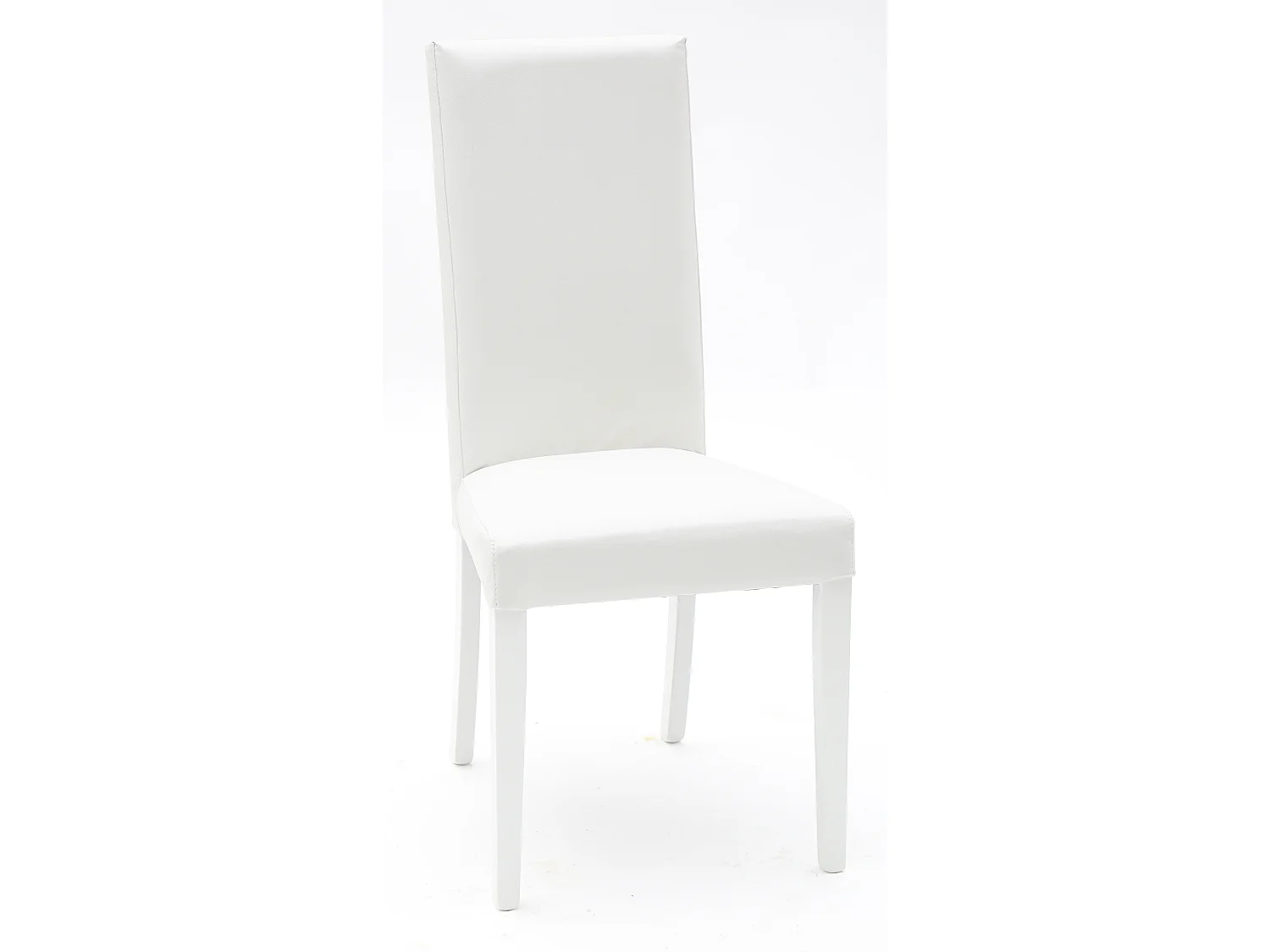 Lot de 2 chaises en simili cuir blanc - PALMARIA