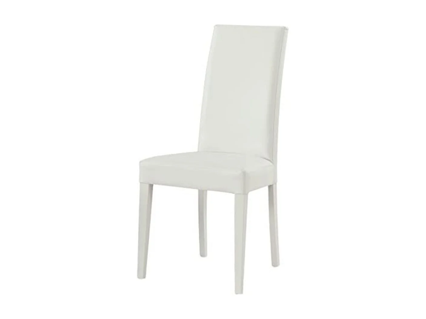 Lot de 2 chaises en simili cuir blanc - PALMARIA