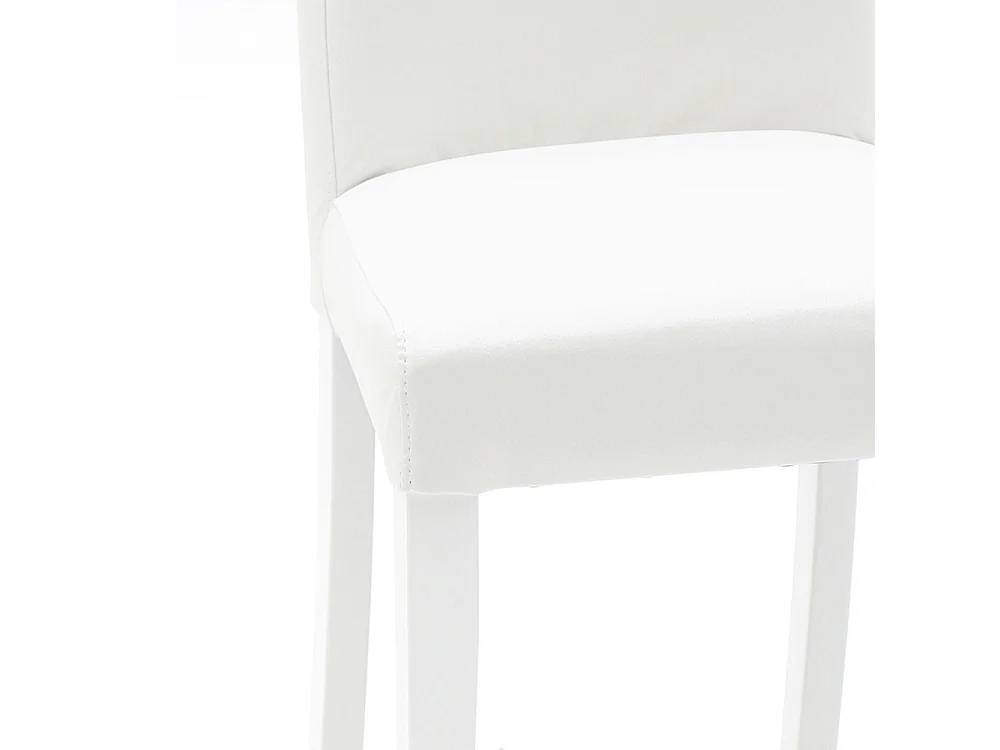 Lot de 2 chaises en simili cuir blanc - PALMARIA