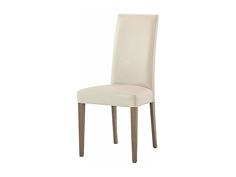 Lot de 2 chaises en simili cuir beige - PALMARIA