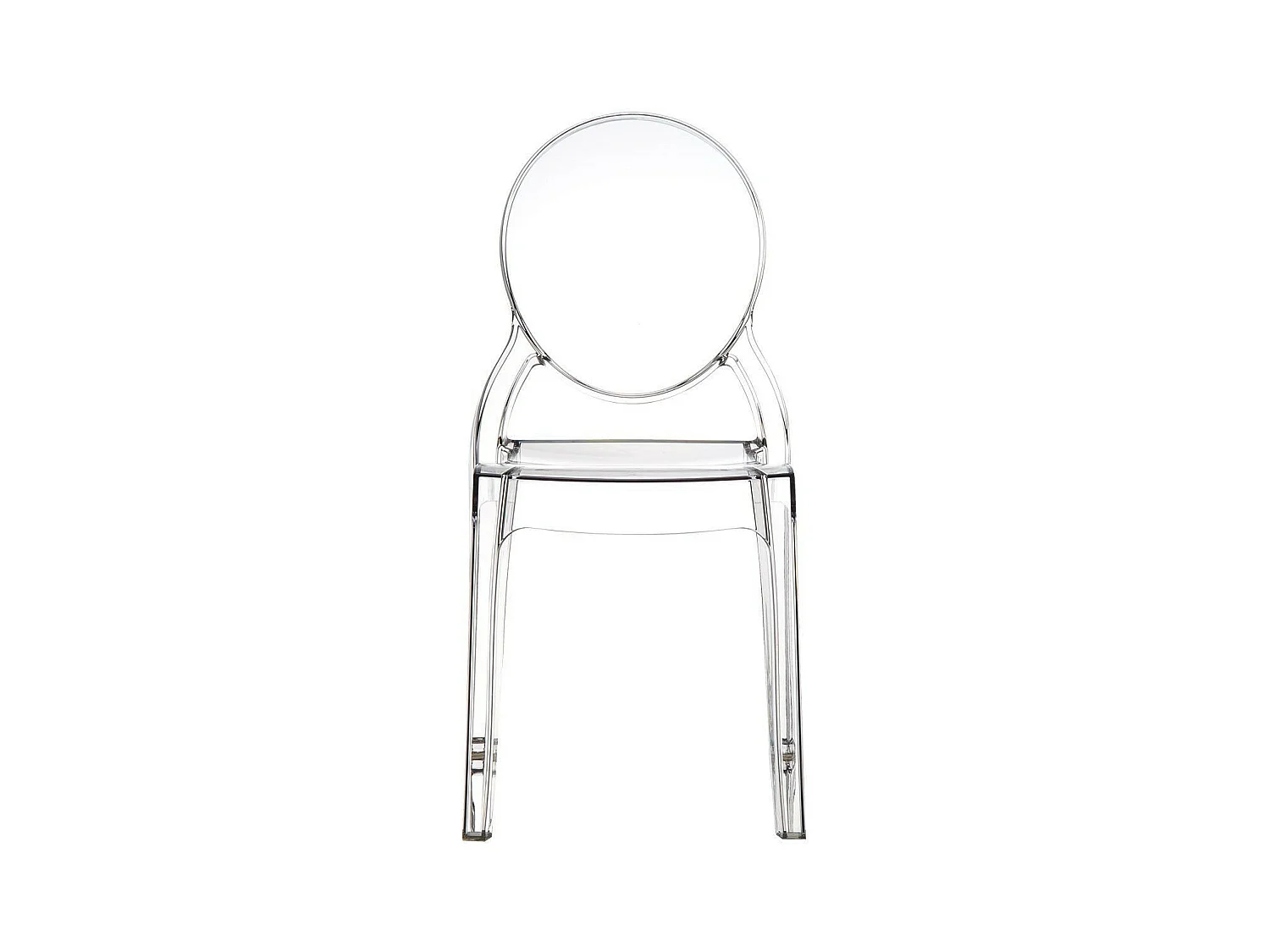 Lot de 4 chaises en polycarbonate transparent - BRERA