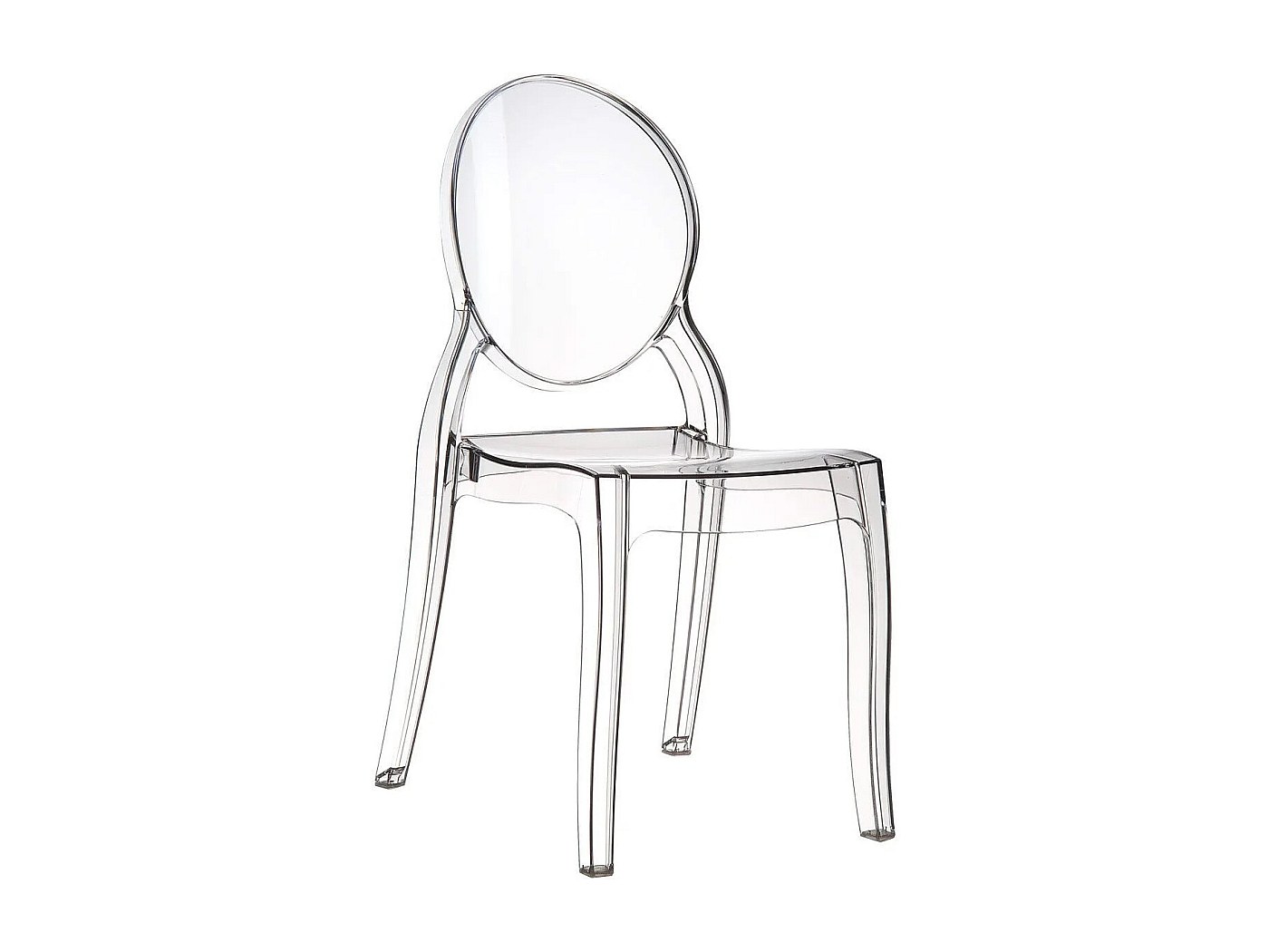 Lot De 2 Chaises Transparentes RANZAKA - Polycarbonate, Empilables, Design Moderne, Charge 120kg - 7
