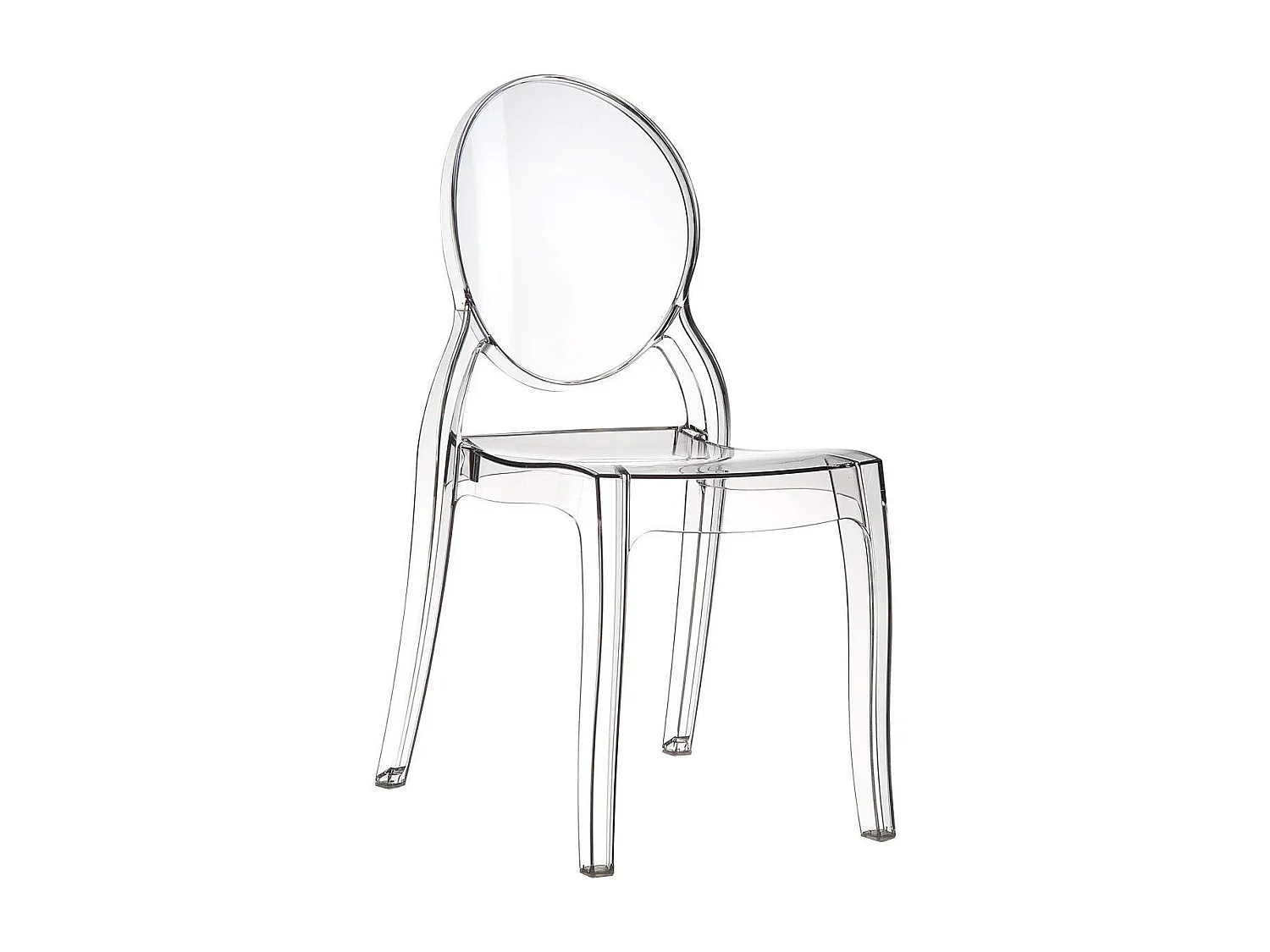 Lot de 4 chaises en polycarbonate transparent - BRERA