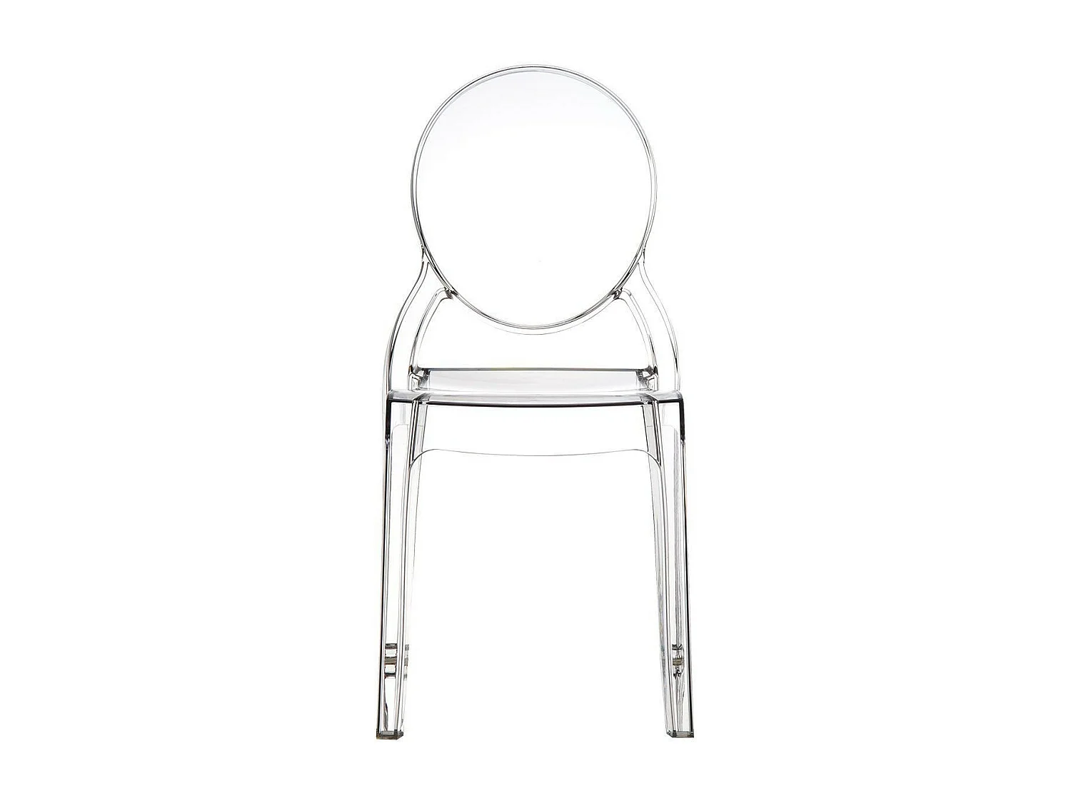 Lot de 4 chaises en polycarbonate transparent - BRERA